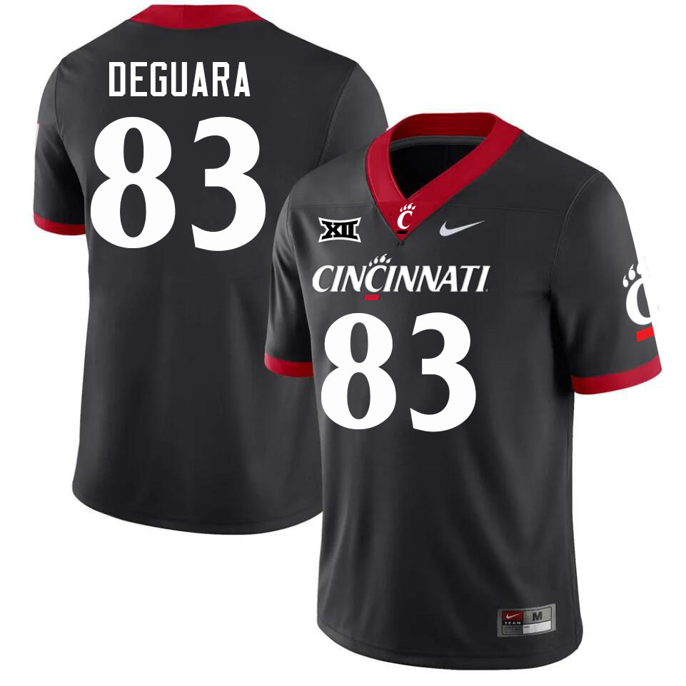 Cincinnati Bearcats #83 Josiah Deguara Big 12 Conference College Football Jerseys Stitched Sale-Black